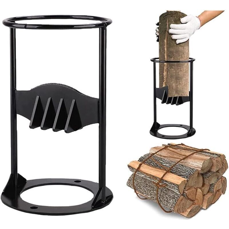 Fendeur De Bois De Chauffage - 1 Pièce - Noir - Outil De Fendage Manuel,outil De Fendage De Bois De Chauffage De Camping En Plein Air, Outil De Coupe De Bois