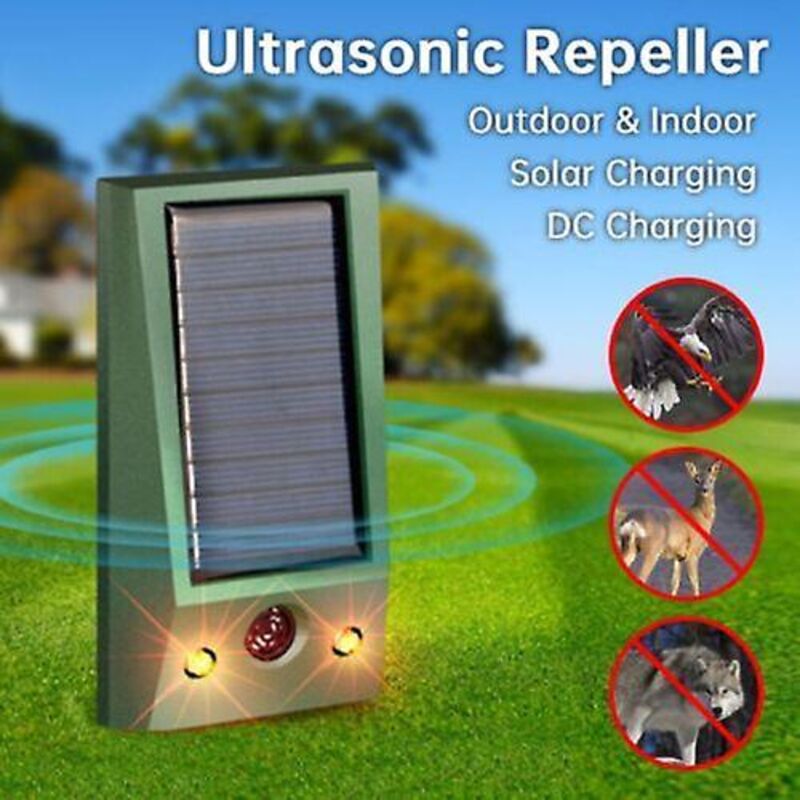 Solarer Ultraschall-abwehrgerät Für Katzen, Hunde Und Füchse – Schädlingsabwehr Und Garten-repellent