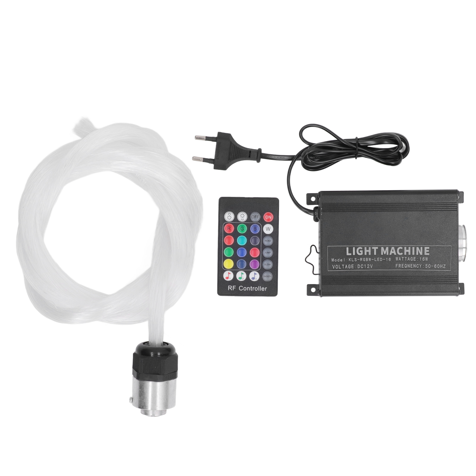 Glasfaser-lichter, Bunte Telefon-app-steuerung, Klangaktivierte Rgbw-decke Für Zuhause, Auto, 100–265 V, Eu-stecker