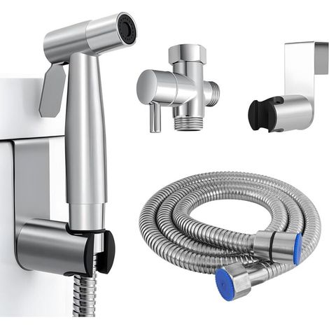 Bidet-set Aus Edelstahl, Duschkopf Mit 1,5 M Schlauch Und Halterung, Komplettes Wc-set, Dusche Für Die Persönliche Hygiene