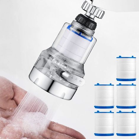 Wasserhahnfilter, 360° Drehbarer Filter, Wasserreiniger Für Küchen- Und Badezimmerarmaturen, 3 Betriebsmodi.