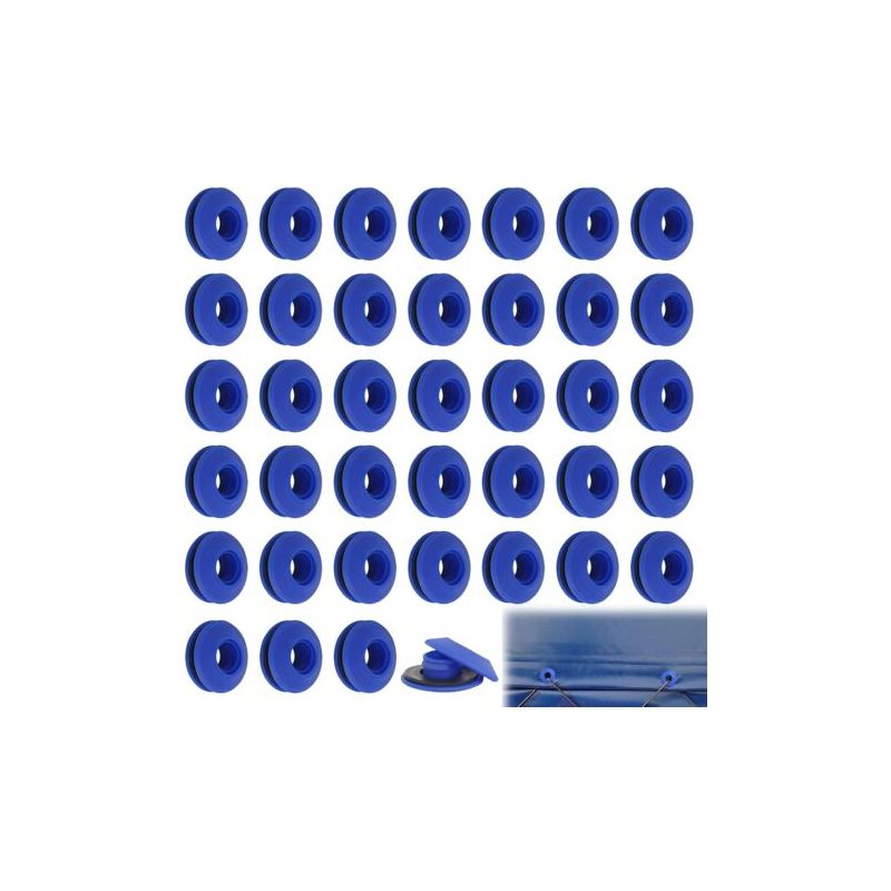 50 X 27 X 11 Mm Blaue Kunststoffösen, Korrosionsbeständig, Für Planen, Zelte Und Pools, Mit Hammerbefestigung