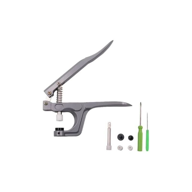 Druckknopfzange, Druckknopfzange T5, Metall-druckknopfzange Für Kleidung, Druckknopfzange Für Diy-kleidung Und Lederarbeiten, Silber
