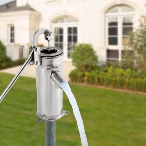 Handwasserpumpe – Tiefbrunnenpumpe, Handdruckpumpe, 10 M Edelstahl-tiefensaugpumpe, Handwasserpumpe, Handkurbel-wasserpumpe, Vibrationswasserpumpe