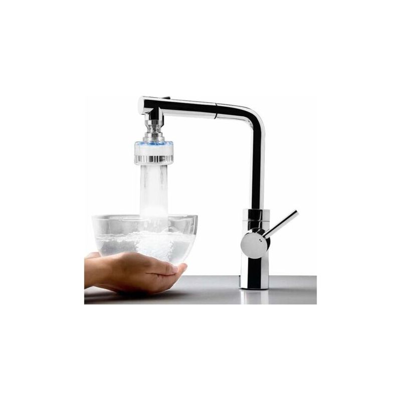 Küchenarmaturfilter, Wassersparfilter, Antikalkfilter, Spritzschutz, 360° Drehbar, Universell Einsetzbar.