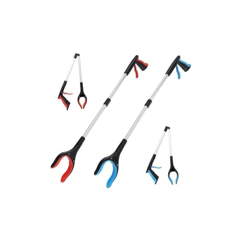 Set Aus 2 Zangen Für Senioren, 83 Cm, Mit Magnetischen Spitzen Und 360° Drehbarem Kopf, Ergonomische, Rutschfeste Zange, -