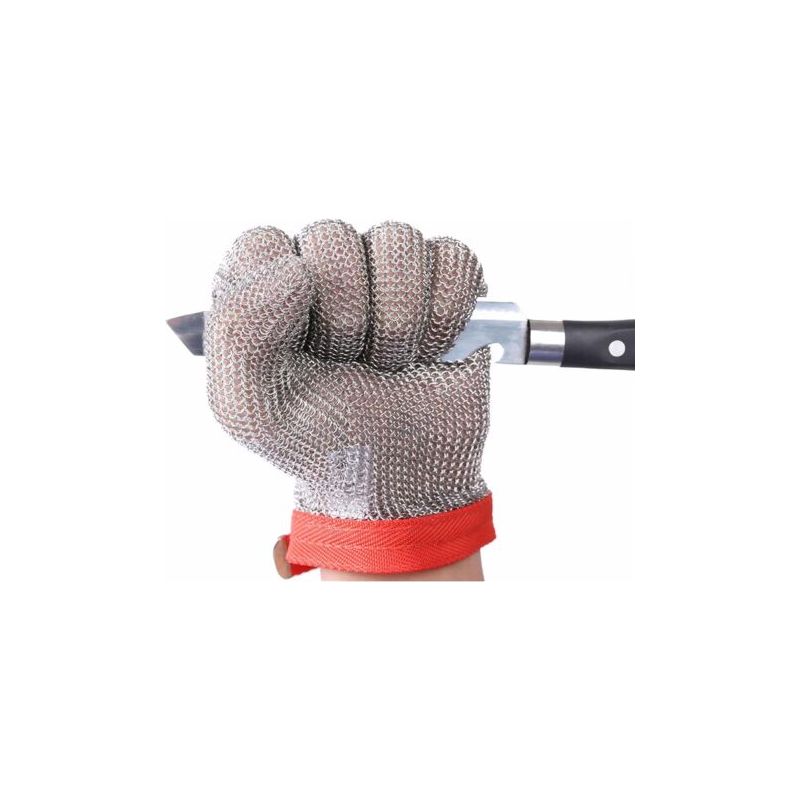 Schnittfeste Sicherheitshandschuhe, Edelstahl-netzhandschuhe Für Schneid- Und Schredderarbeiten, Größe M (1 Stück)