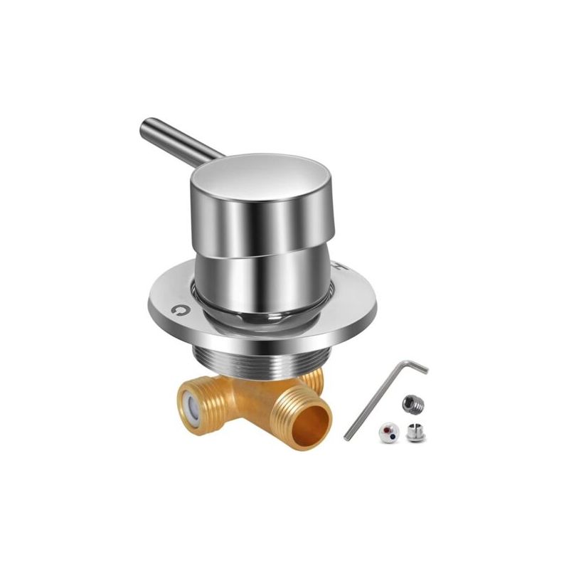 Thermostat-duschmischer Aus Messing, 2-in-1-g1/2"-auslassventil Für Badezimmer, Warm- Und Kaltwasser Für Die Gesamte Duschkabine.