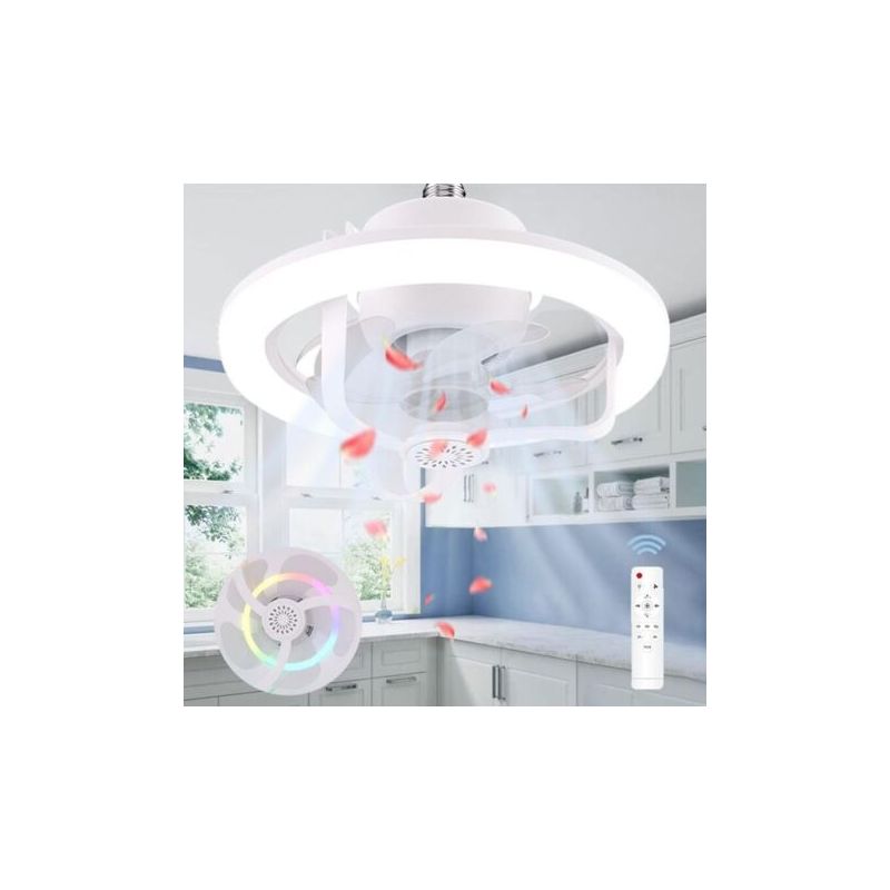 Deckenventilator Mit Licht, E27-deckenventilatorlampe, Ventilator Mit Licht, Deckenventilator Mit Licht Und Fernbedienung, 50-w-leiser Deckenventilator