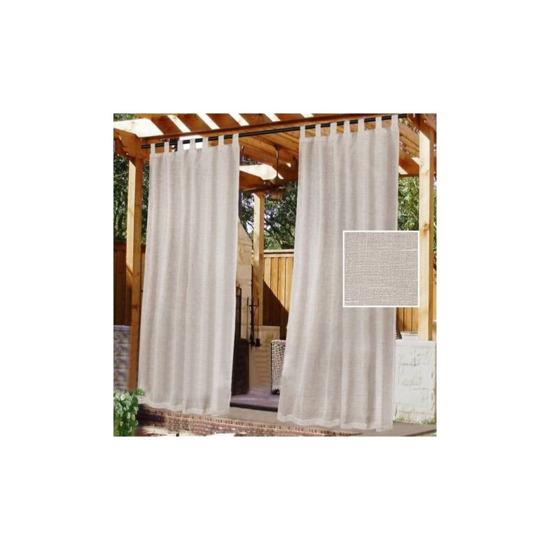 Outdoor-markise Mit Ringaufhängung – 2er-set. Wasserdichte Verdunkelungsmarkise Mit Klettverschluss, Für Pergolen, Gartenpavillons, Terrassen, Balkone Und Gartenhäuser, H 240 X B 132 Cm, Natur