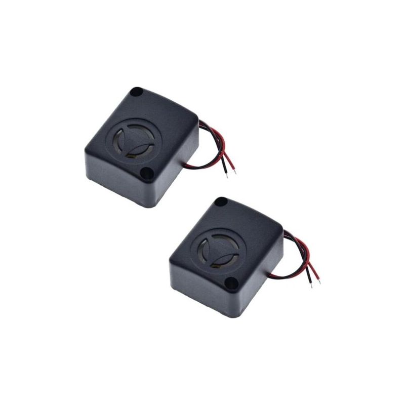 2er-pack 12v Dc 110db Mini-piezo-alarmsirenen, Versicherungskonform, Einbruchalarm, Laute Autohupe (schwarz)