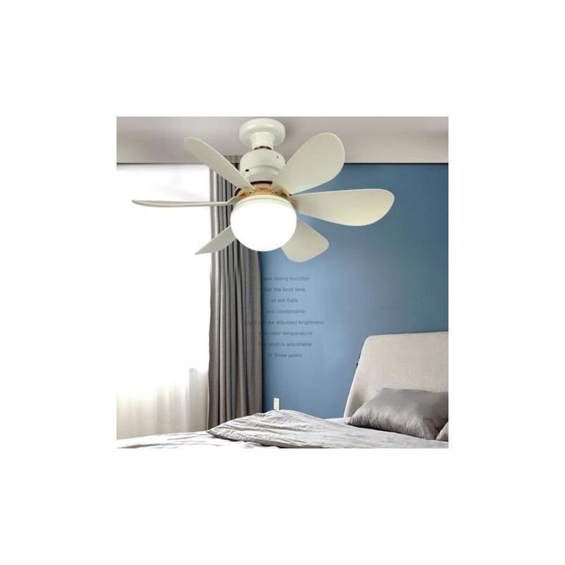 (weißer) Deckenventilator Mit Licht – 12-w-ventilator – 40-w-glühbirne – 3 Geschwindigkeitsstufen