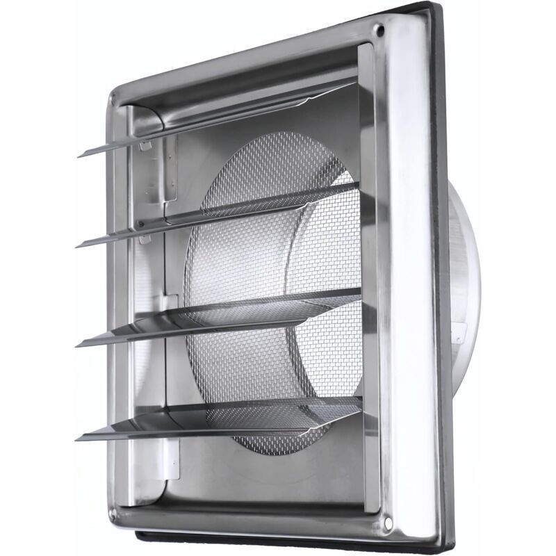 125 Mm Edelstahl-lüftungsgitter Für Dunstabzugshauben/lüftungstrockner, Mit Insektenschutzgitter Und Verstellbaren Lamellen Für Optimale Luftzirkulation.