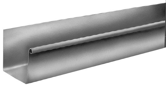 Quadratrinne Quartz-zink - Ausladung 33, Rundprofil 14 - Stärke 0,65 Mm - 4 M - 220007090