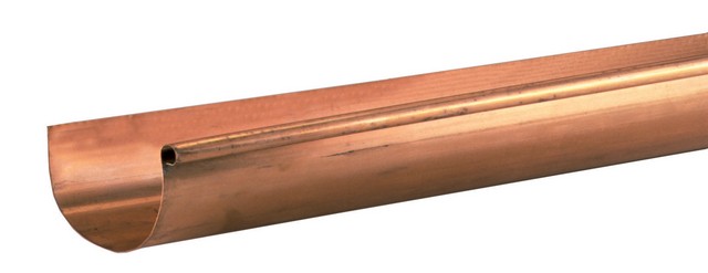 Halbrunde Dachrinne 25 – Kupfer Ohne Klemme – Stärke 0,55 Mm L 4 M