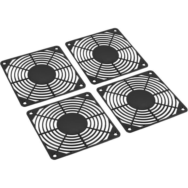 120-mm-lüfterfilter, 4er-pack, Abs-kunststoff, Diy-lüftergitterschutz, Schwarz