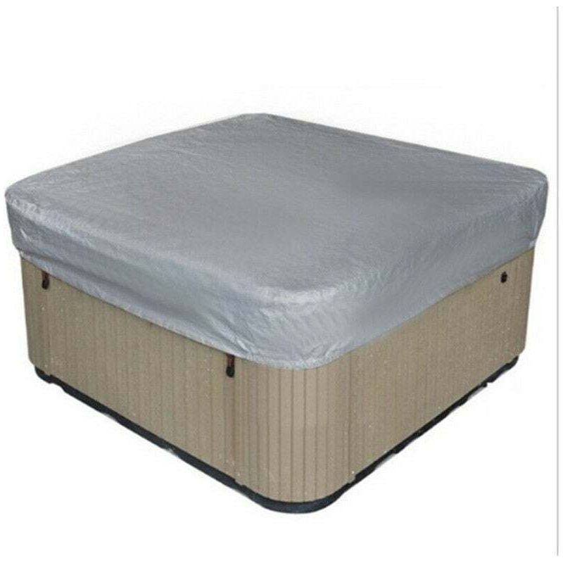 Quadratische Whirlpoolabdeckung – Wasserdichtes 190t-polyestergewebe – Staubdicht Und Uv-beständig – Inklusive Tragetasche – 218 X 218 X 30 Cm