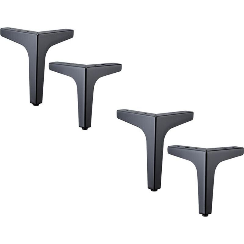 4er-set Metall-sofabeine (10 Cm), Metall-couchtischbeine, Tragkraft Bis Zu 800 Kg, Schwarze Möbelbeine, Sofa-/tischgestell Aus Schmiedeeisen, Tv-ständerbeine