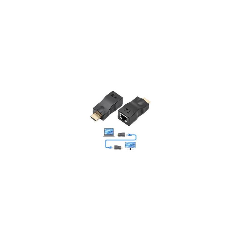 Rj45 Hdmi-adapter, 2er-pack Hdmi-netzwerkkonverter, Ethernet-zu-hdmi-konverter, Reichweite Bis Zu 30 M, Unterstützt Kein Hdcp, Ideal Für Hotels Und Konferenzräume.