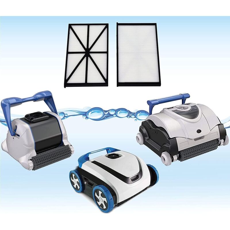 Rcx70101pak2 Lot De 2 Cartouches De Filtre De Rechange Compatibles Avec Hayward Aqua Vac Qc Sharkvac Et Tigershark Robot Purificateur De Piscine (2 Pièces)