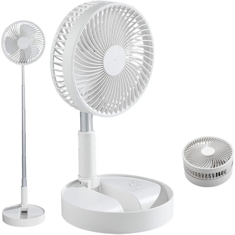 Tragbarer Ventilator Mit Fernbedienung, Leise, Faltbar, Tischventilator – 7200-mah-akku, Usb-ladefunktion