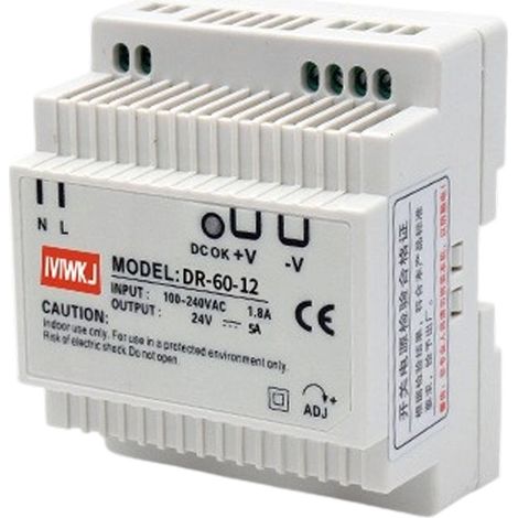 Modulares Monoblock-netzteil Für Video-türsprechanlagen 12 V/5,0 A, Dr-60-12, Netzteil 100–240 V, Professionelles Netzteil Für Standard 937856 Mm