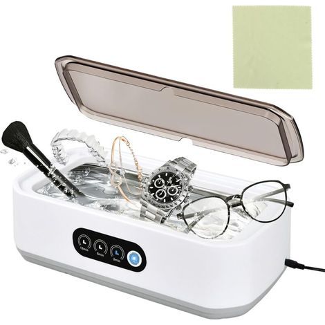 Ultraschallreiniger, 49khz Ultraschallreinigungsgerät Für Brillen, 650ml Ultraschall-schale Zur Schmuckreinigung, Ultraschallreiniger Für Schmuck, Ringe, Brillen, Zahnprothesen Und Mehr.