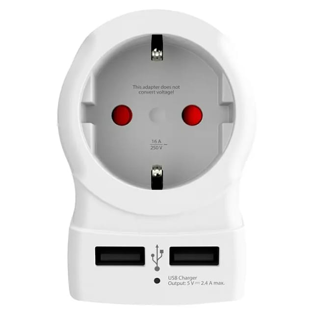 Skross Adapter Von Polen In Die Usa, Von Mexiko Nach Kuba, Dominikanische Republik Mit 2xusb-aufladung