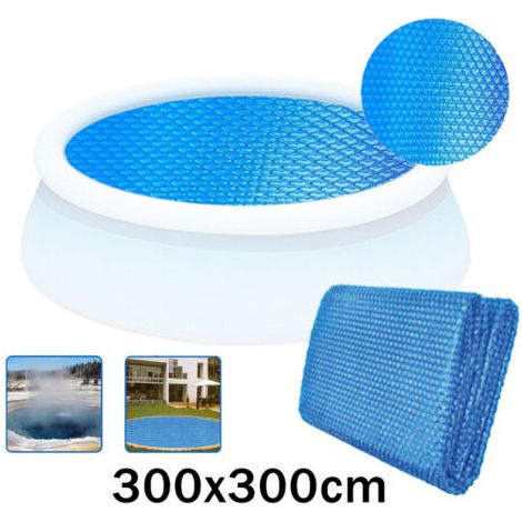 Runde Poolabdeckung Mit Luftkissen, 300 Cm - Blau