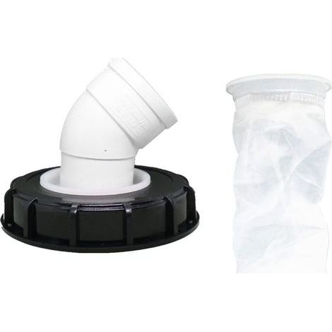 Ibc-sieb 45° Mit Deckel, 163 Mm Nylon-regenwasserfilter, Waschbar, Mit Deckel Für Ibc-regenwassertank Dn 150