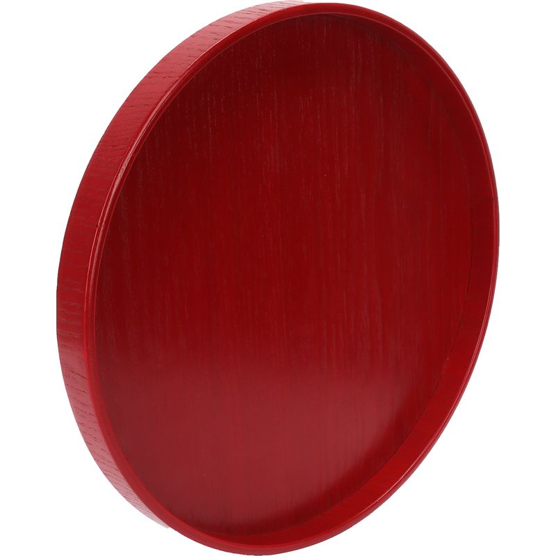 Roter Runder Holzteller, 27 Cm, Obstteller, Besteck, Küche, Haushalt, Restaurant