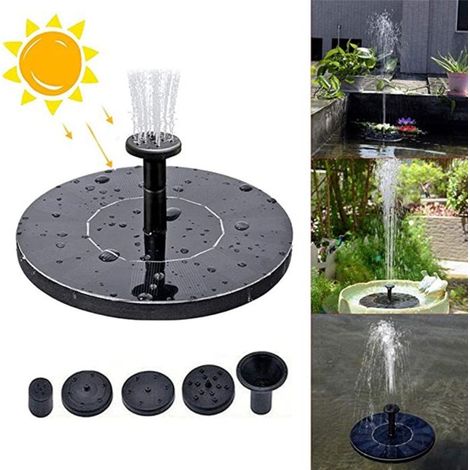 Freistehender, Schwimmender Solarbrunnen Mit Vogelfutterhaus, Ideal Für Den Garten.