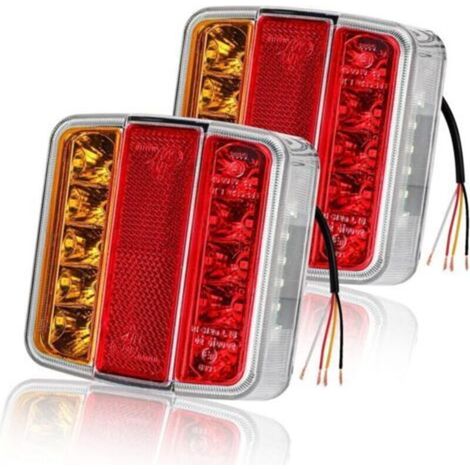 Stück 26 Led 12v Anhänger-rückleuchten, Blinker, Bremslichter, Reflektoren, Kennzeichenbeleuchtung, Ip67 Wasserdicht, Multifunktionale Anhängerleuchten Für Anhänger, Lkws, Wohnwagen, Transporter Und B