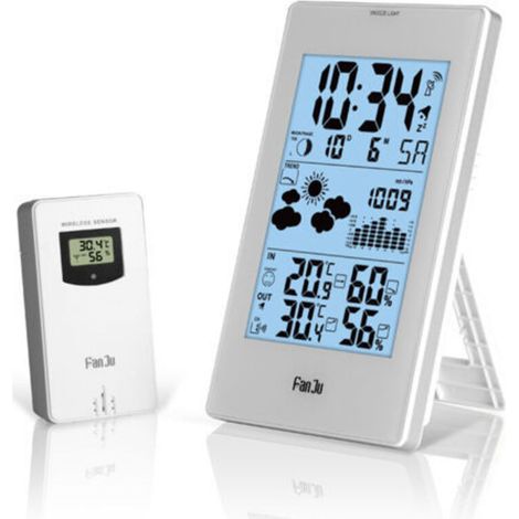 Funkgesteuerte Wetterstation. Wettervorhersage Für 12–24 Stunden.