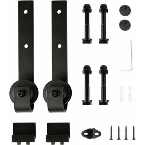 Schiebetürrolle, Schiebetürzubehör, Schwarz (nur Rollenset)