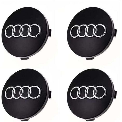 Bsioff – Cache Moyeu 60mm Pour Audi – 4 Pièces En Plastique Abs – Installation Facile – Finition Élégante Et Résistante Aux Rayures