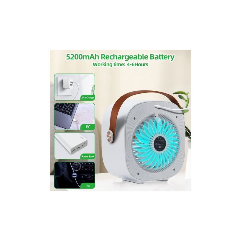 Refroidisseur D'Air, Usb, 128 Ml, 17x9,6x16,7 Cm, Blanc