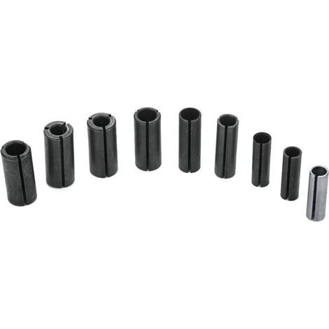 Bunthaus Csparkv 9 Pcs Fraisage Conversion Mandrins, Machine De Gravure Trimmer Bord Bakélite Fraisage Adaptateurs Bit Outil À Bois