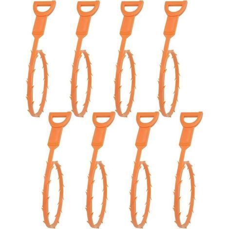8 Pièces Outil De Débouchage D'Évier, Drain Plastique Outils De Débouchage, Outil De Nettoyage De Déboucheur De Vidange, Nettoyeur De Serpent D'Évier, Opération Facile, Pour Evier, Plomberie