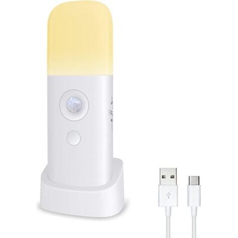 Bunthaus Veilleuse Pour Enfants, Lampe À Détecteur De Mouvement, Luminosité Réglable, Portable, Rechargeable