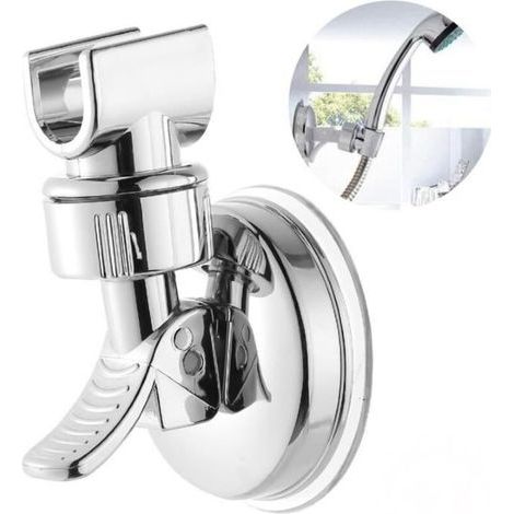 Pair Support Pommeau De Douche - Support Douchette Mural À Ventouse - Rotation 360° - Sans Perçage Convient A Toute Les Pommes De Douche