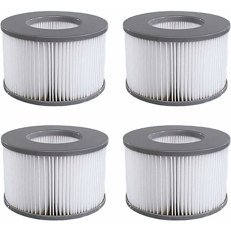 Pack De 4 Cartouches Filtrantes De Remplacement Pour Piscine Gonflable Mspa, Jacuzzi