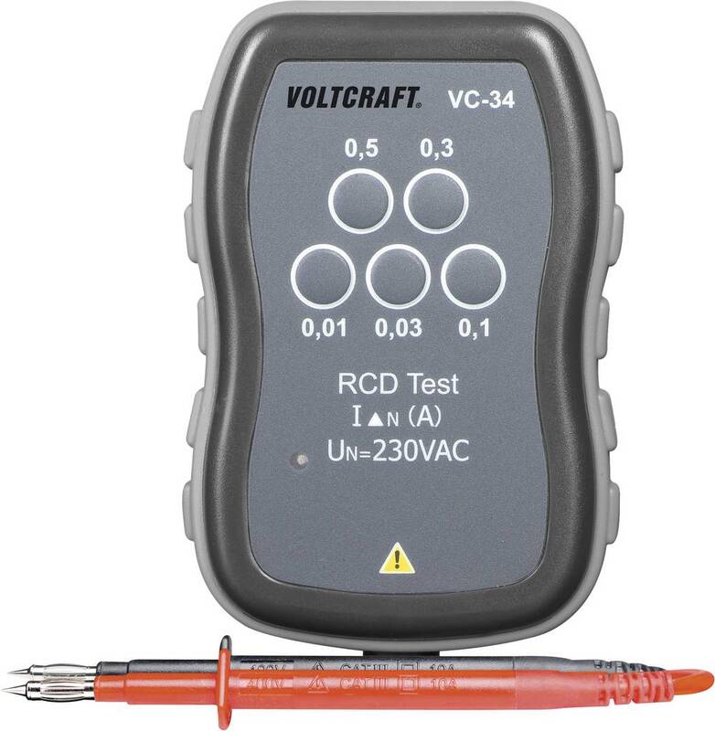 [neuwertig] B-ware Voltcraft Fi Schnelltester Vc-34 Fehlerstromschutzschalter Prüfgerät Messge383