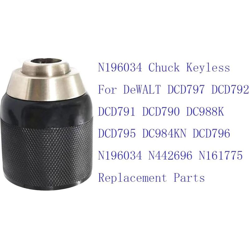 Selbstspannendes Spannfutter N196034 Für Dewalt Dcd797 Dcd792 Dcd791 Dcd790 Dc988k Dcd795 Dc984kn Dcd796 N196034 N161775 N442696