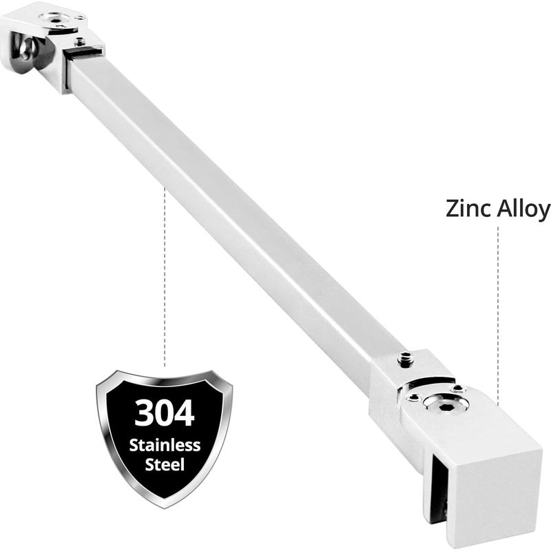 Duschkabinen-montageschiene – Edelstahl 304 – Länge 40 Cm – Geeignet Für Glasstärken Von 8 Bis 12 Mm