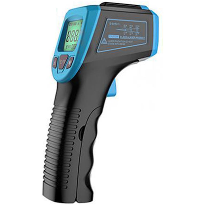 Berührungsloses Infrarot-thermometer – Digitales Laser-thermometer (-50 °c Bis 600 °c) Mit Lcd-bildschirm, Blau