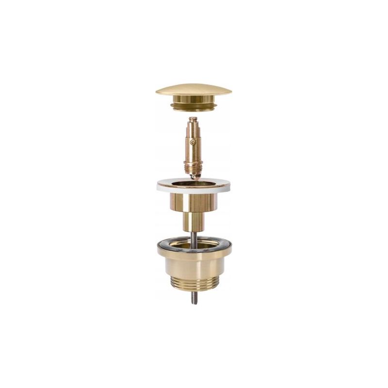 Rea Brush Click-clack Universal-waschtischablauf, Mattgoldene Oberfläche