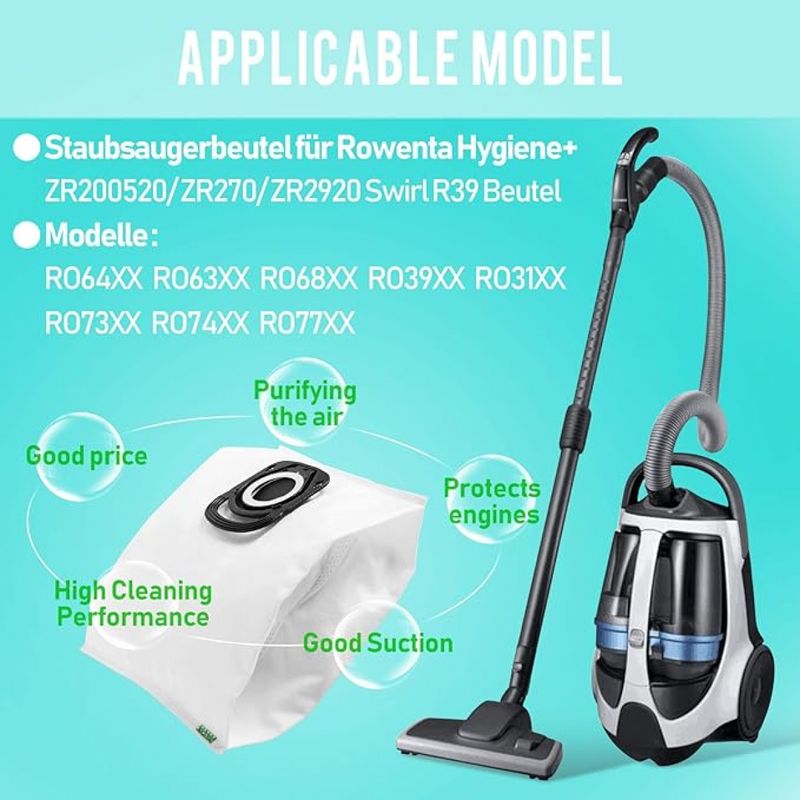 30 Hochwertige Staubsaugerbeutel Für Rowenta Silence Force Allergy+ Parquet - Ro6859 - Ro6859ea