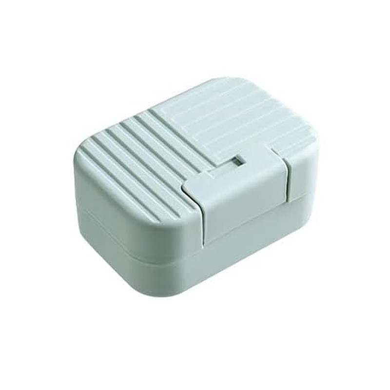 Reise-seifenbox, 1 Seifenhalter Aus Kunststoff, Tragbare Seifenbox Mit Deckel Für Badezimmer, Waschbecken, Reisen, Blau