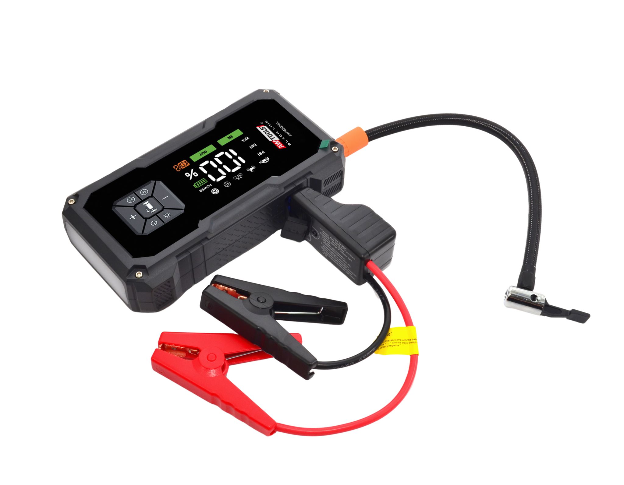Awtools Powerbank-kompressor 4-in-1 Starthilfe